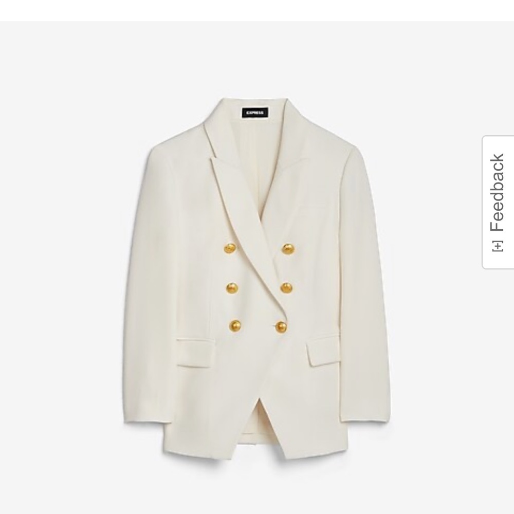 Double Breasted 3/4 Sleeve Novelty Button Blazer